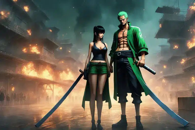 zoro and robin action