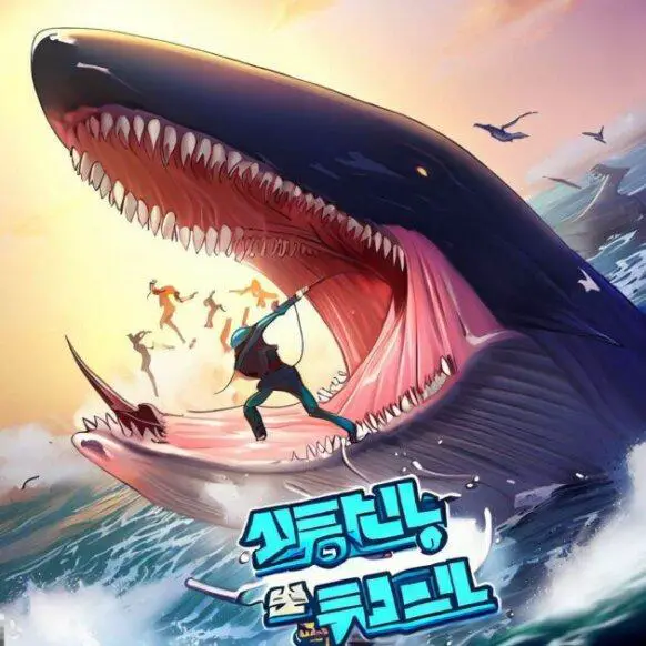 All devouring whale manhwa ai generated poster
