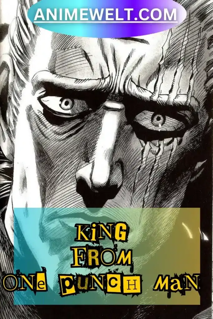 King from one punch man looking very serious