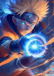 Naruto using rasengan created using ai