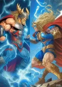 rune king thor vs marvel dc anime