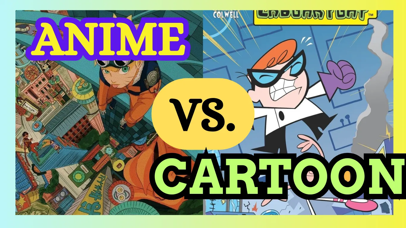 anime vs. cartoon poster