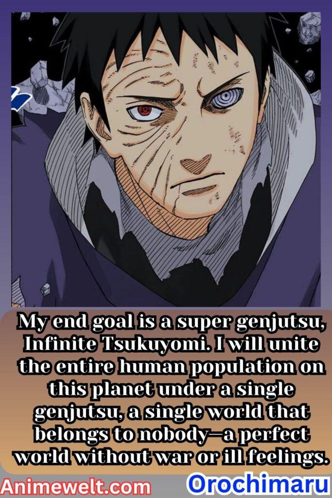 obito uchiha Naruto shippuden quotes I will unite the entire human population on this planet under a single genjutsu