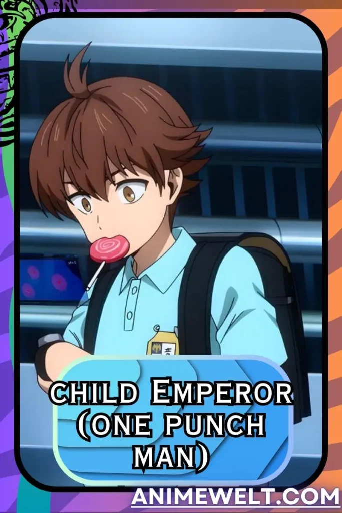 12+ Best Strongest Anime Kids Ranked 5 child emperor licking lollipop from one punch man anime